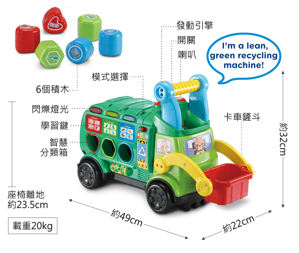 proimages/product/00026969-Vtech_智慧學習騎乘回收卡車-1.jpg